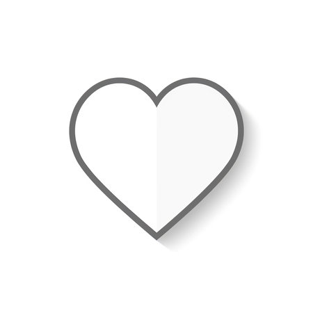 Heart icon on a white background. Vector illustration. Eps 10.の素材