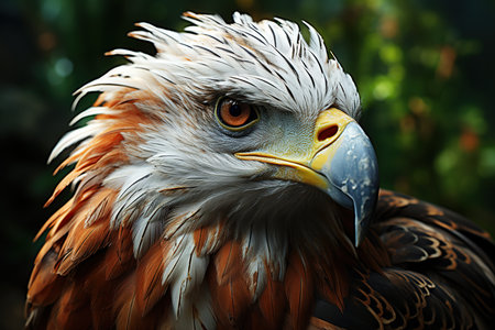 Portrait of a golden eagle. Close-up portrait of a golden eagle.の素材
