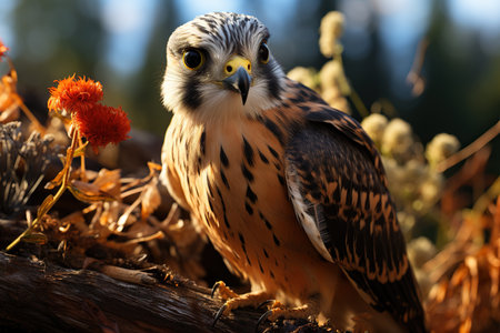 A common kestrel (Falco tinnunculus)の素材