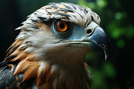 Portrait of a red-tailed hawk. Close-up.の素材