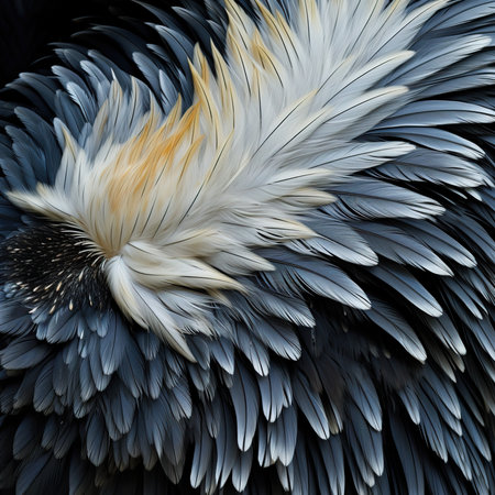 Close-up of a beautiful bird's feathers. Abstract background.の素材