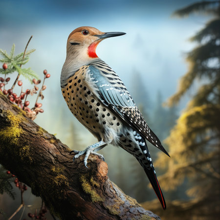 Red-bellied Woodpecker (Colaptes auratus)の素材