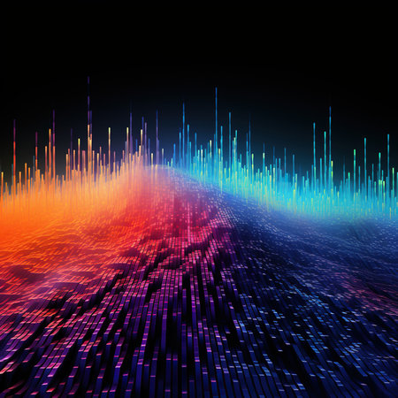 abstract background with binary code. 3d rendering, 3d illustration.の素材