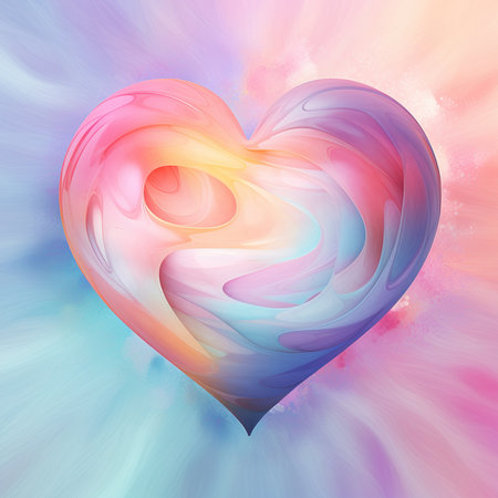 Abstract heart on a blue background. Vector illustration for your design.の素材