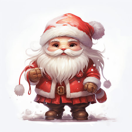 Santa Claus with a bag of gifts. Christmas and New Year.の素材