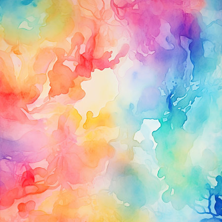 Abstract watercolor background. Digital art painting. Colorful texture.の素材