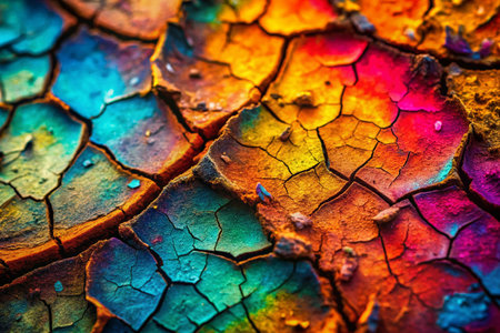 Delve into the captivating world of abstract grunge textures with this macro photography masterpiece.  Close-up views reveal the intricate details of cracked surfaces, showcasing a mesmerizing array of patterns and forms.  The image captures the beauty inherent in imperfections, transforming damaged elements into stunning works of art.  From subtle hairline fractures to deep fissures, the textures are meticulously rendered, highlighting the complex interplay of light and shadow.  The macro approach allows for an unparalleled appreciation of the minute details, revealing a hidden world within the seemingly mundane.  This damaged grunge background is perfect for use in a variety of creative projects, from graphic design and digital art to website backgrounds and social media posts. The interplay of light and shadow within the cracks evokes a sense of depth and mystery, hinting at stories and histories contained within the damaged surfaces.  The imageâs aesthetic appeal lies in its ability to transcend the ordinary, transforming the visual experience into something both artistic and captivating.  A perfect example of how beauty can be found in the broken and damaged.  The textures are rendered with exceptional clarity, showcasing the artist's dedication to detail and precision.の素材