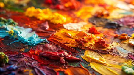 Abstract Macro Oil Painting: Brown, Maroon &amp; White Soft Tonesの素材