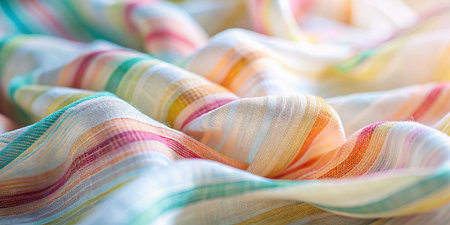 Abstract Textile Line Art on Soft White Fabric: Elegant Minimalist Backgroundの素材