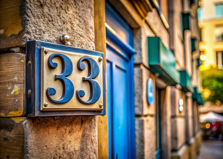 Candid Shot of the Number 33 -  A Natural, Unposed Imageの素材