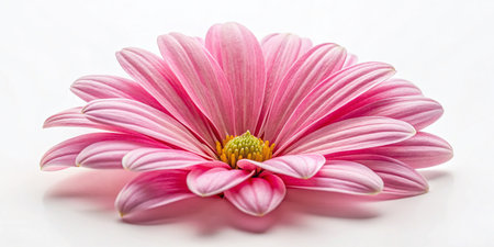 Delicate Pink Flower Petal Close-up, Intricate Texture, Drone Photography, White Backgroundの素材