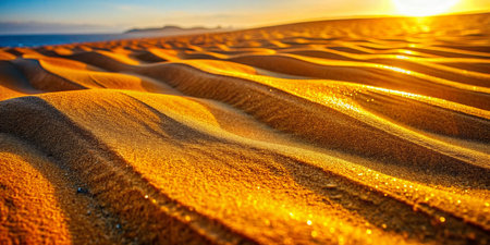 Ancient Sand Dunes: Textured Surface Close-Up,  Arid Landscape, Desert Geologyの素材