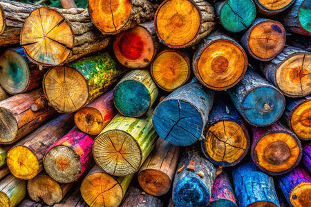 Old Weathered Logs Isolated on White Background - Rustic Wood Texture Stock Photoの素材