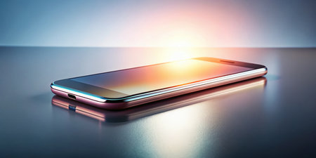 Sleek Smartphone Mockup: Modern Minimalist Tech Device Designの素材