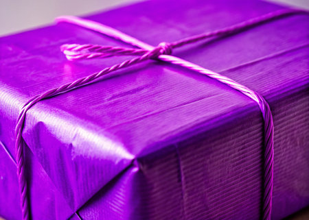 Thick Purple Protective Packaging for Goods Transport - Unusual Paper Parcel Designの素材