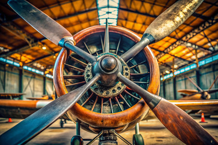Vintage Airplane Propeller: A Symbol of Early Aviation - Candid Stock Photoの素材
