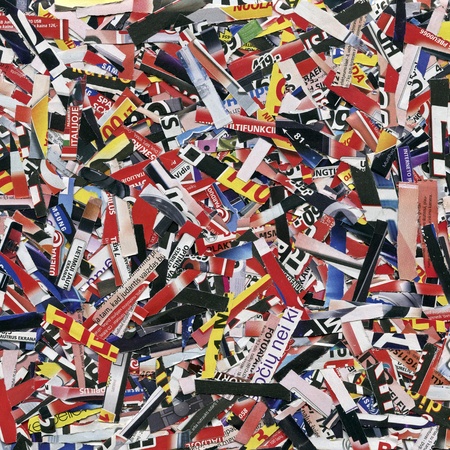 Cuts from magazines and flyers の写真素材