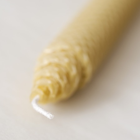 handmade candle, selective focus limited to wick of candleの写真素材