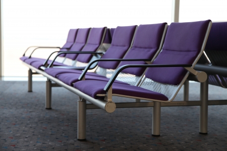 Purple chair in the の写真素材