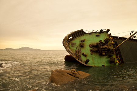 Shipwreck in Cheung Chau, Hong Kong