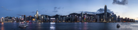 Panoramic view of Hong Kong Skylineのeditorial素材