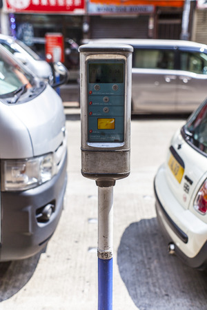 Hong Kong Octopus Operated Parking Metersのeditorial素材