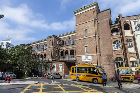 red brick Built Structure at hong kongのeditorial素材