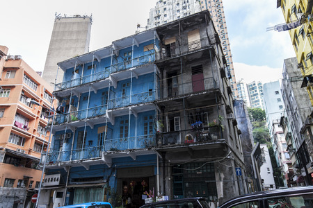 Exterior of Hong Kong old style houseのeditorial素材