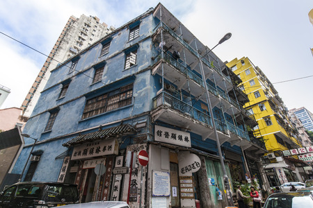 Exterior of Hong Kong old style houseのeditorial素材