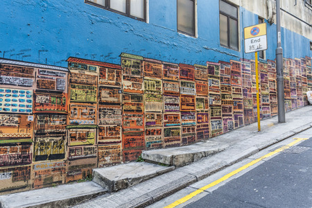 Street art at Central, Hong Kongのeditorial素材