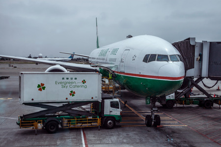 The apron at Hong Kong International Airportのeditorial素材