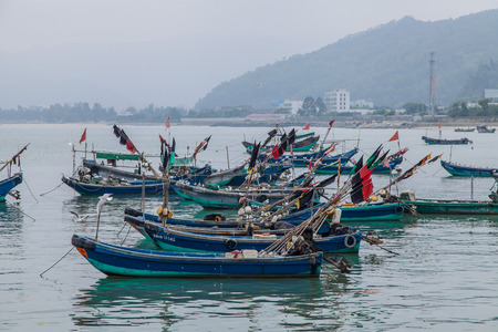 Chinese Fishing boat in Guangdongのeditorial素材