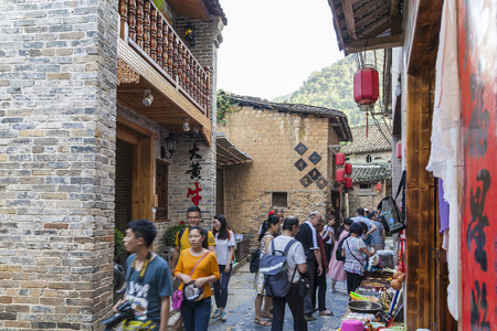 Huang Yao ancient townのeditorial素材
