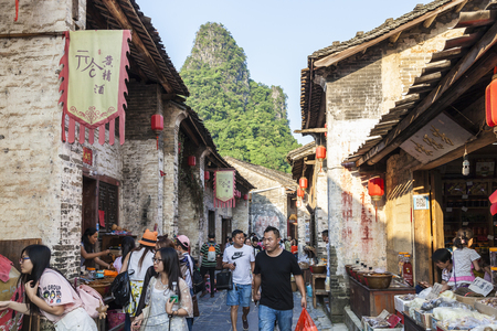 Huang Yao ancient townのeditorial素材
