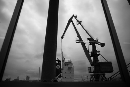 crane at harborのeditorial素材