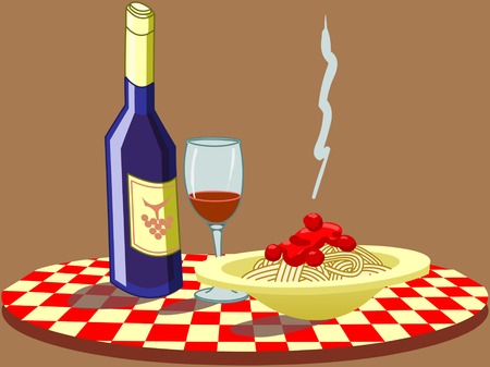 we always appreciate italian foodのイラスト素材