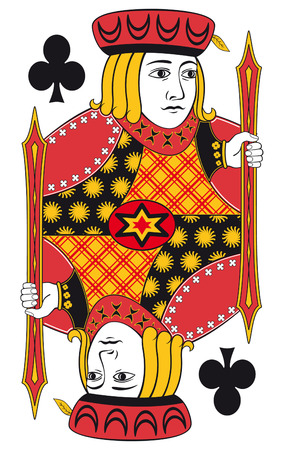 Jack of clubs without playing card backgroundのイラスト素材