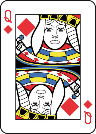 Stylized Queen of Diamondsのイラスト素材