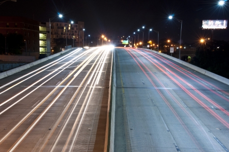 Headlights of cars in Baltimore highway