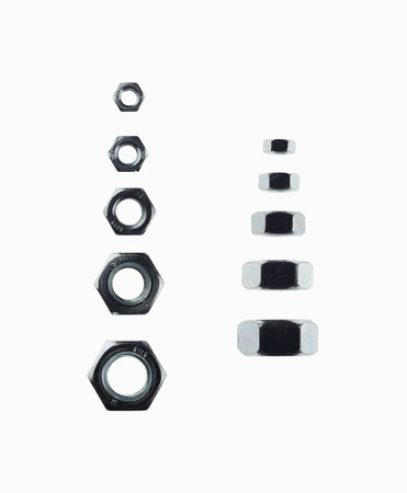 set bolts on withe background