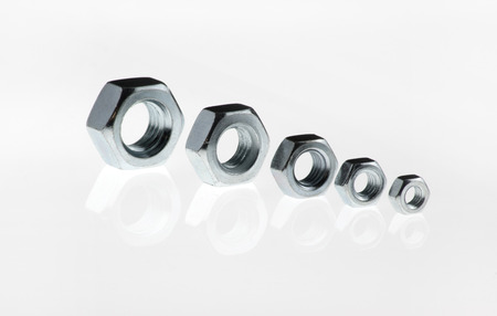 bolts on whithe background
