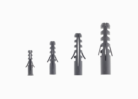 plastic anchors isolated