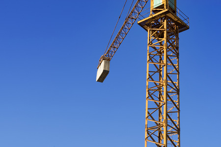 scaffolding housing construction tower craneの写真素材