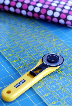 Quilter's tools ready for the next creative project. の写真素材