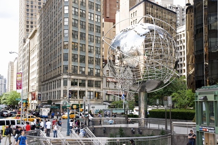 Columbus Circle - New York City in Augustのeditorial素材