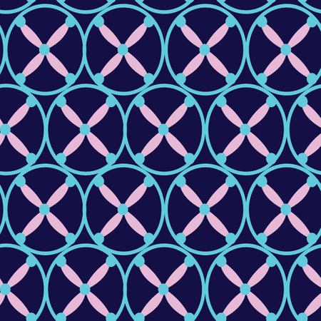 Repeat.iKat.Seamless pattern of abstract background.Blue color.Image for carpet,quilt,shawl,pillow.Vector.Illustration.のイラスト素材