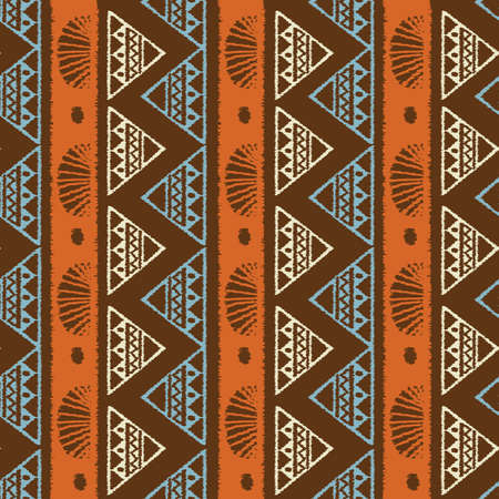 Ikat.Seamless pattern of bohemian style.Abstract background.Embroidery.Rectangular.Vector.Illustration.の写真素材