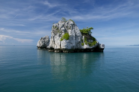 mountain stone in sea, thailandの写真素材