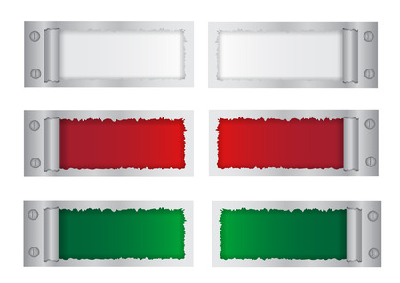 ripped iron banner vector backgroundのイラスト素材