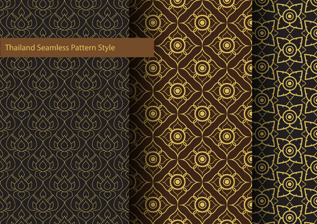 Thailand Basic Seamless Pattern Styleのイラスト素材